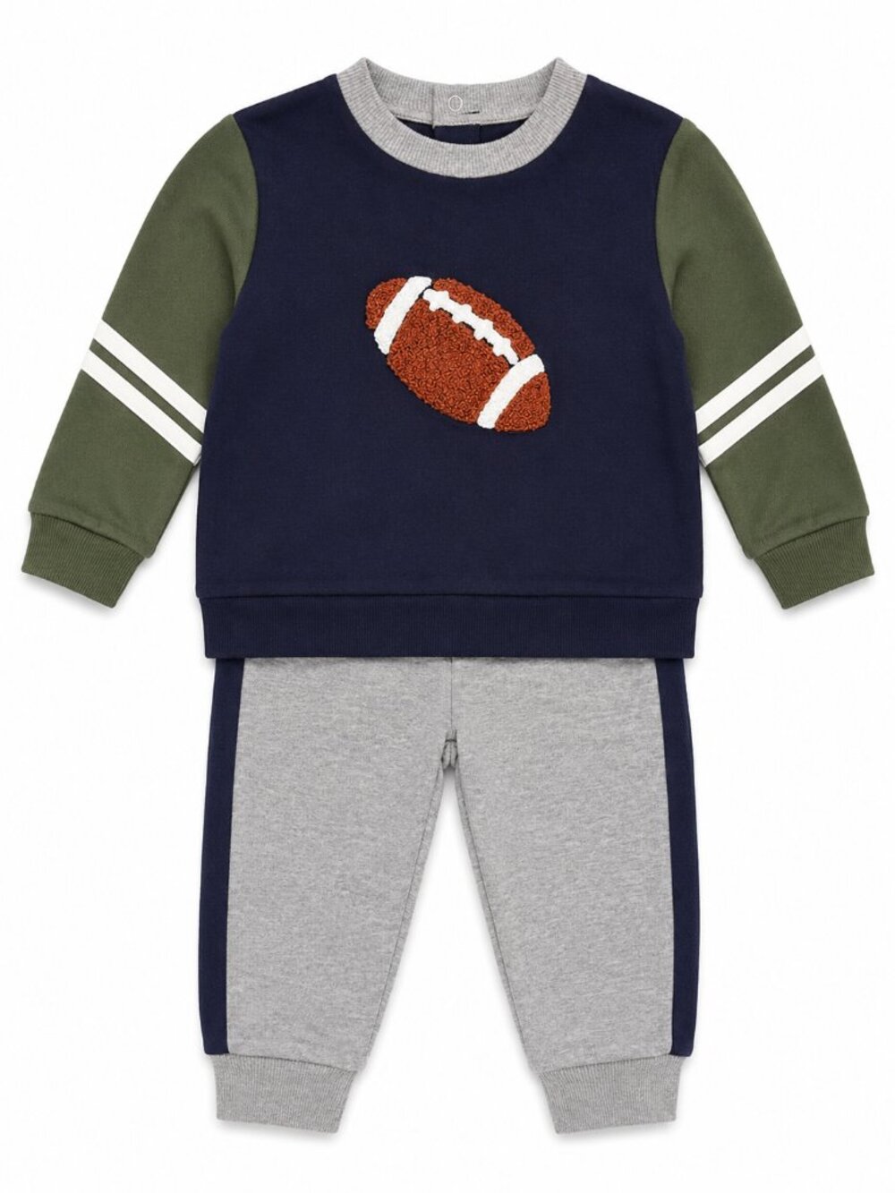NWT Little Me Baby Boy Football Jogger Set 2 Piece Outfit 12 Months